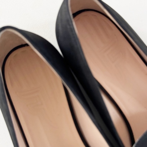 Fendi Freedom Loafer Black Suede Zucca FF Square Toe Flat EU 37 US 7 Classic - Picture 8 of 10